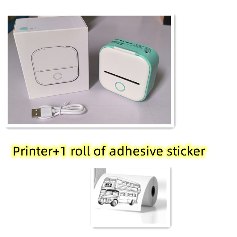 Portable Bluetooth Mini Thermal Label Printer, Perfect for Photos, Price Tags, and Student Projects - CyberLLC