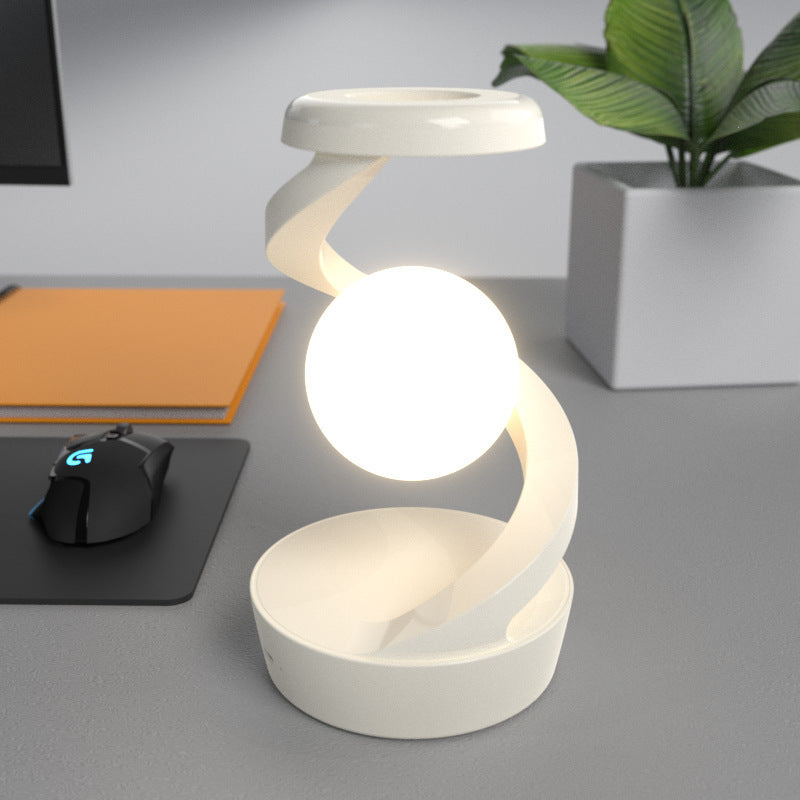 Rotating Moon Desk Lamp With Phone Wireless Charging Sensor Control Table Lamps Decorative Desktop Lamp Small Night Lamp Home Decor - CyberLLC