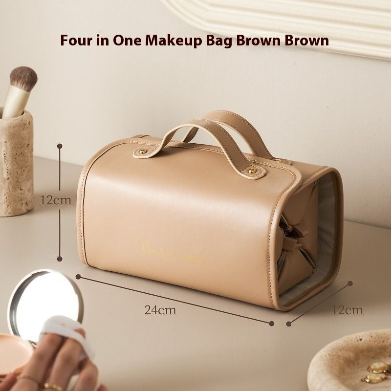 Deluxe Folding Cosmetic Bag, Large Capacity, Waterproof & Portable Travel Handbag for Women - CyberLLC