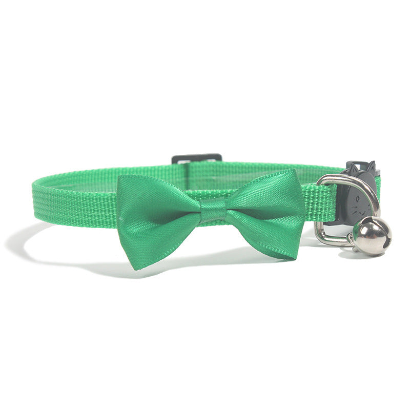 New Comfy, Pet Bow Collar Nylon Ribbon Multi-color Adjustable With Bell Pet Decorations - CyberLLC