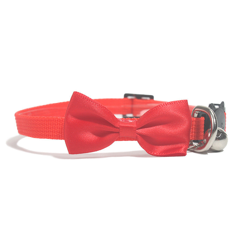 New Comfy, Pet Bow Collar Nylon Ribbon Multi-color Adjustable With Bell Pet Decorations - CyberLLC