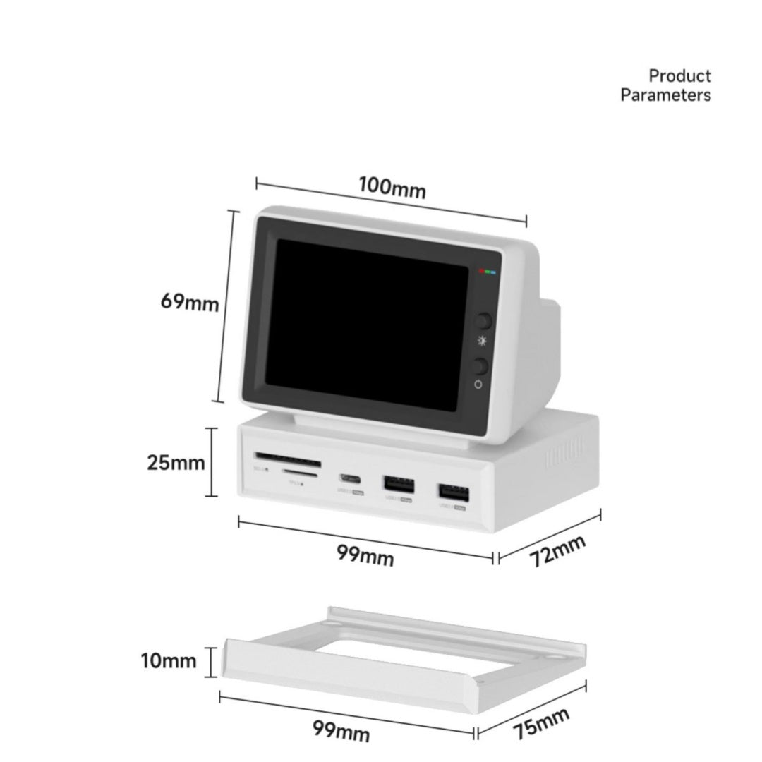 Small Computer Secondary Screen Desktop Expansion Dock Chassis - CyberLLC