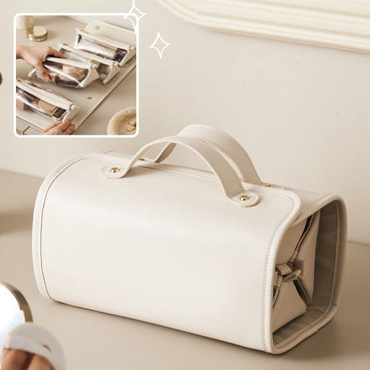 Deluxe Folding Cosmetic Bag, Large Capacity, Waterproof & Portable Travel Handbag for Women - CyberLLC