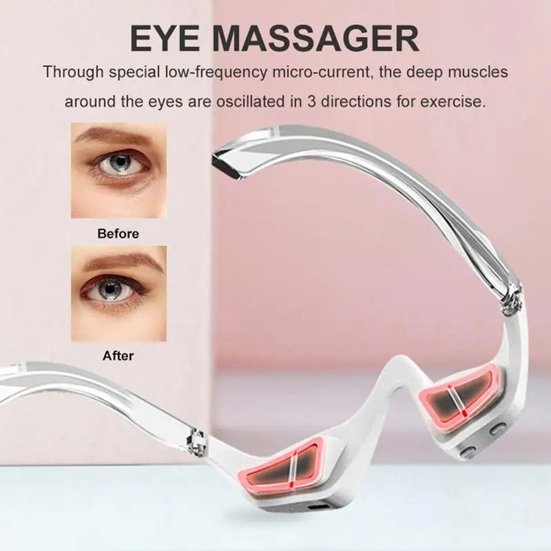 3D Eye Beauty Instrument Micro-Current Pulse Eye Relax Reduce Wrinkles And Dark Circle Remove Eye Bags Massager Beauty Tool - CyberLLC