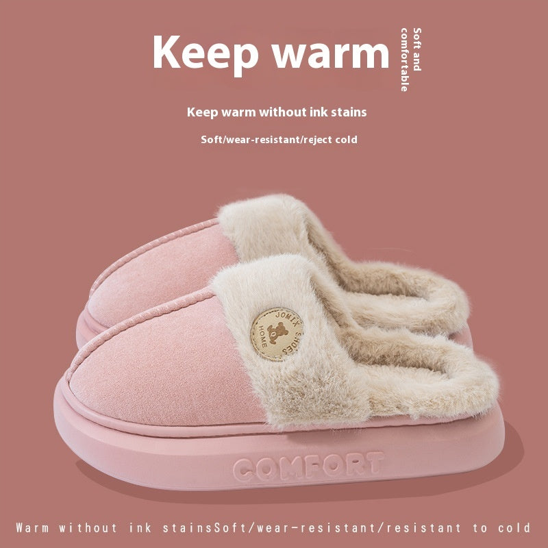 New Plush Ultra Comfy Slippers For Women & Men Winter Warm Home Slipper thick soled Fleece Shoes - CyberLLC