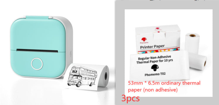 Portable Bluetooth Mini Thermal Label Printer, Perfect for Photos, Price Tags, and Student Projects - CyberLLC