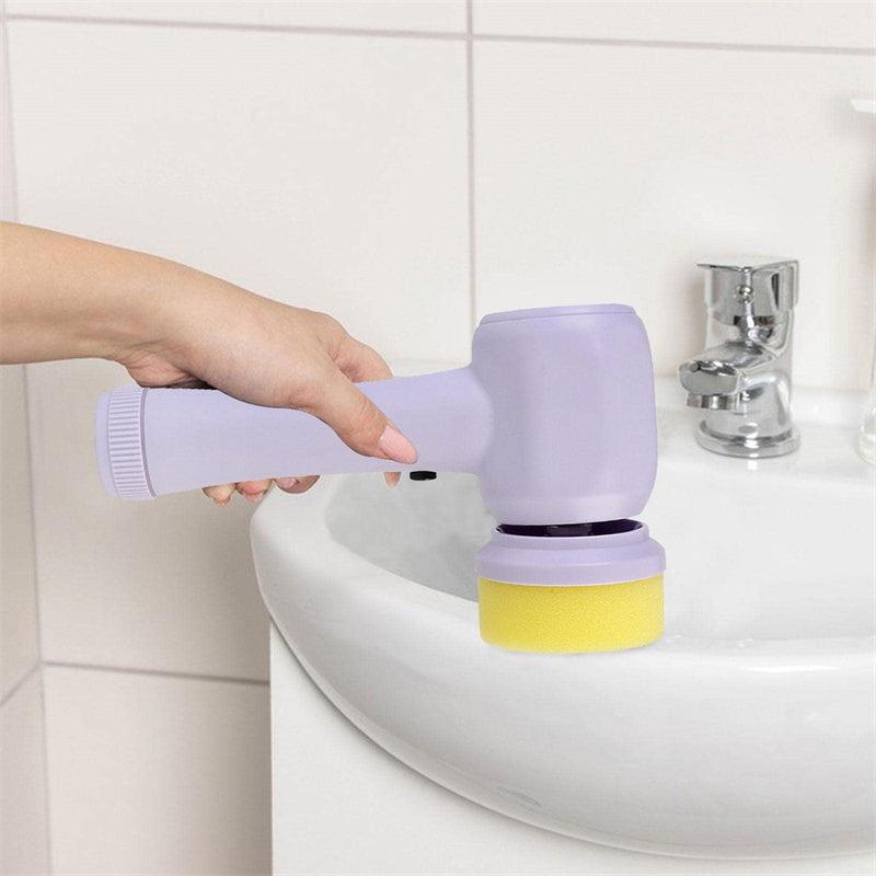Electric Cleaning Brush 4 In 1 Spinning Scrubber Handheld Electric Cordless Cleaning Brush Portable - CyberLLC