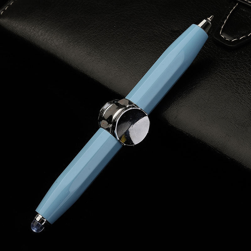 Creative Multi-Function LED Pen Spinning Decompression Gyro Metal Ballpoint Pen Fashion Office School Supplies Writing Pens - CyberLLC
