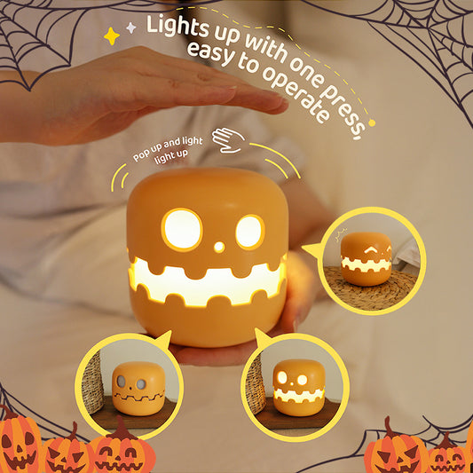 Pumpkin Lamp Bedside Halloween Funny Decoration Ambience Light For Bedrooms Living Room Decoration Kids Birthday Gift Halloween Decorations - CyberLLC