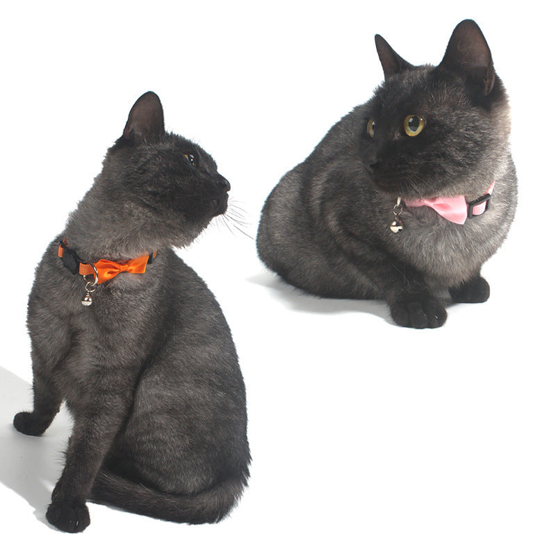 New Comfy, Pet Bow Collar Nylon Ribbon Multi-color Adjustable With Bell Pet Decorations - CyberLLC