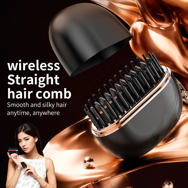Mini Wireless Hair Straightening Comb smooth, Frizz Free, Salon Perfect Hair Anytime, Anywhere