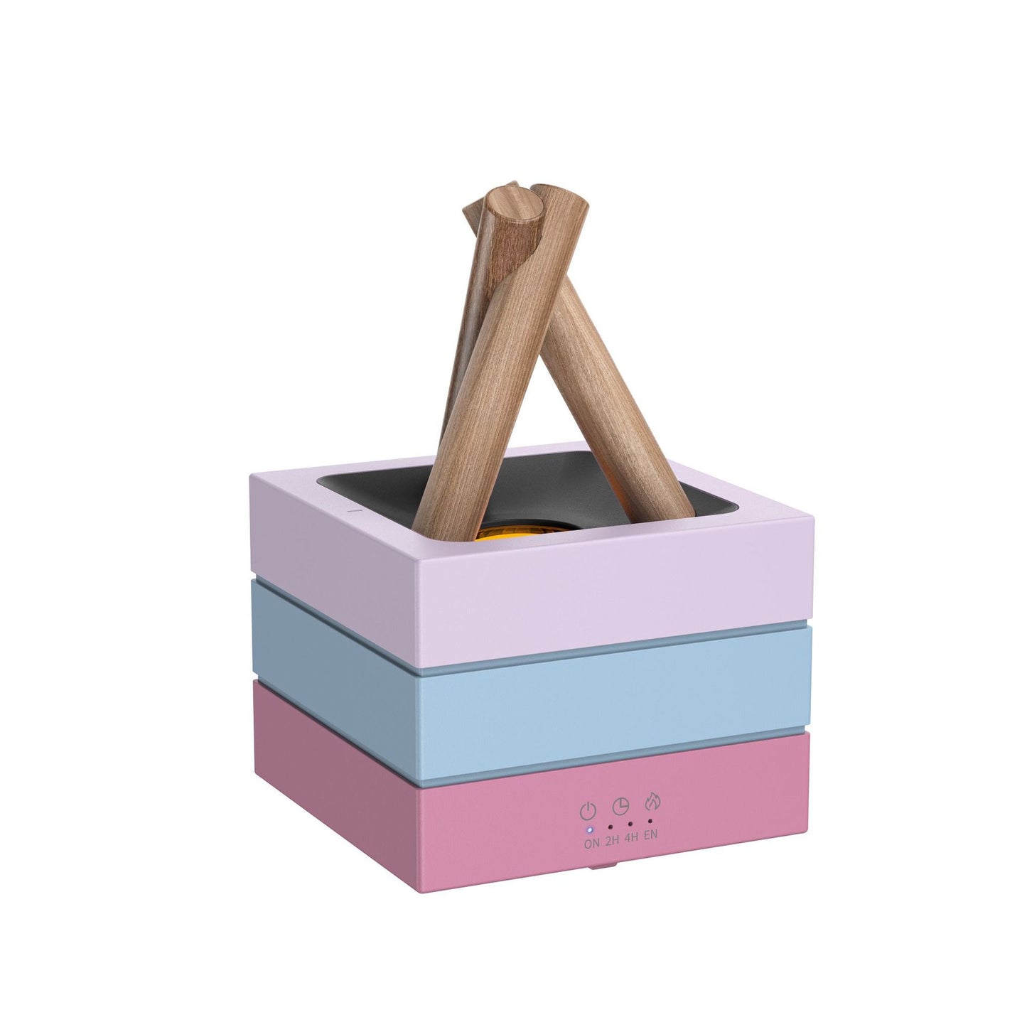 Flame Effect Aromatherapy Humidifier USB Essential Oil Diffuser with Heavy Mist 7-Color LED Flame Light for Home & Office