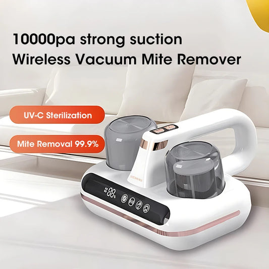 New Mattress Vacuum Mite Remover Cordless Handheld Powerful Cleaner Suction For Bed - CyberLLC
