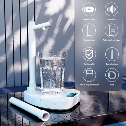 Automatic 5 Gallon Water Bottle Pump Dispenser with Stand USB Rechargeable Desktop Electric Water Dispenser (No Lifting Required)