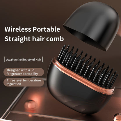 Mini Wireless Hair Straightening Comb smooth, Frizz Free, Salon Perfect Hair Anytime, Anywhere