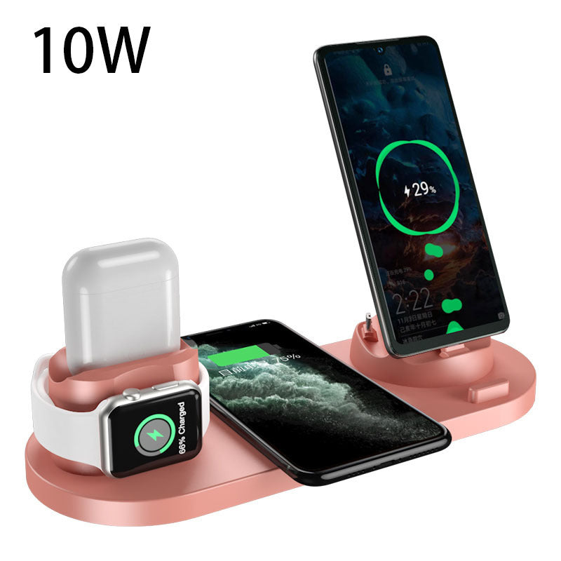 Wireless Charger For IPhone Fast Charger For Phone Fast Charging Pad For Phone Watch 6 In 1 Charging Dock Station - CyberLLC