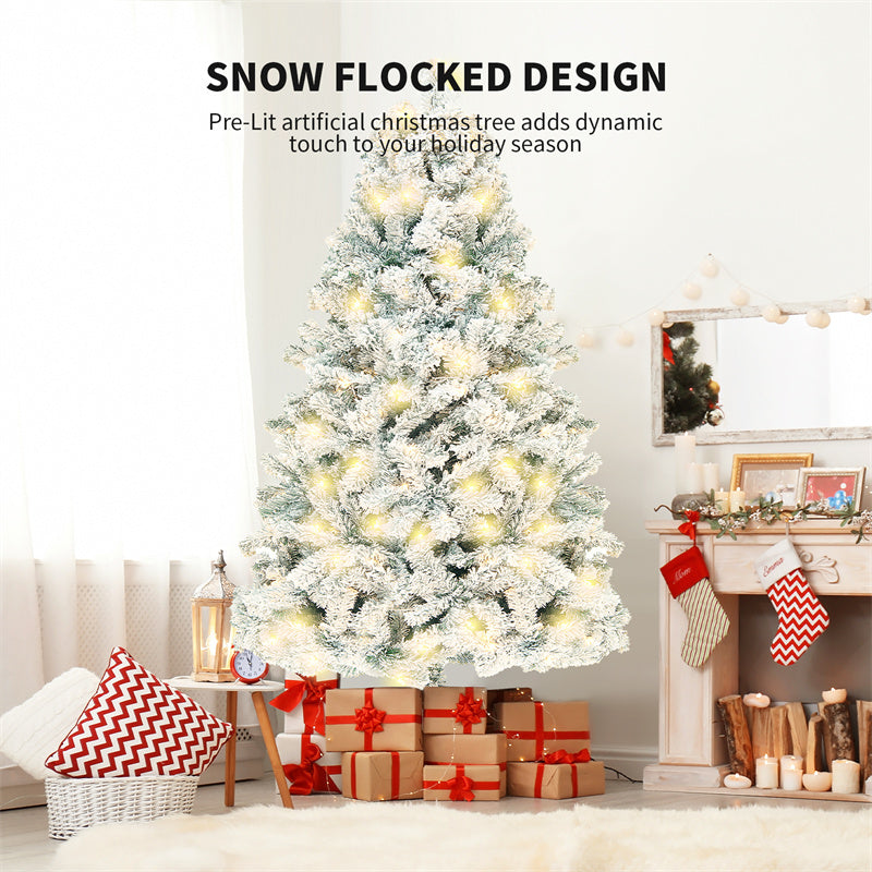 Magical Snow-Flocked Christmas Tree Ultra Realistic PVC Holiday Tree That Instantly Transforms Any Space