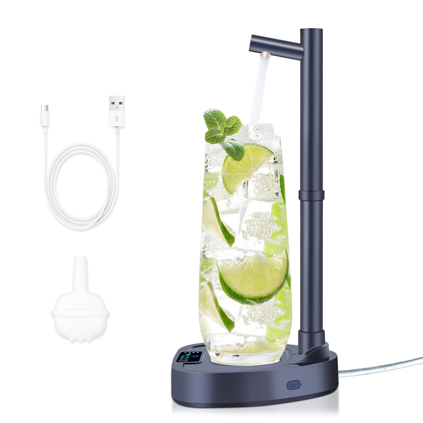 Automatic 5 Gallon Water Bottle Pump Dispenser with Stand USB Rechargeable Desktop Electric Water Dispenser (No Lifting Required)