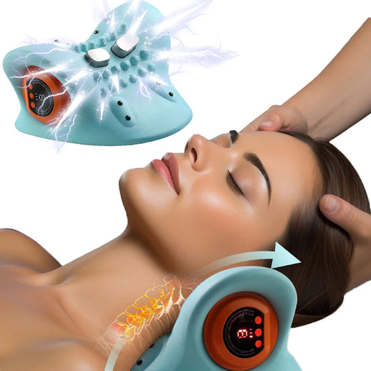 Neck Massager Adults Cervical Spine Relief Traction Portable Neck Head Acupuncture Point Massage Pillow - CyberLLC